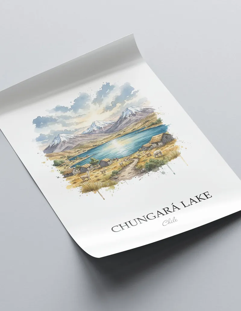 Chile Chungará Lake Poster - Image 2
