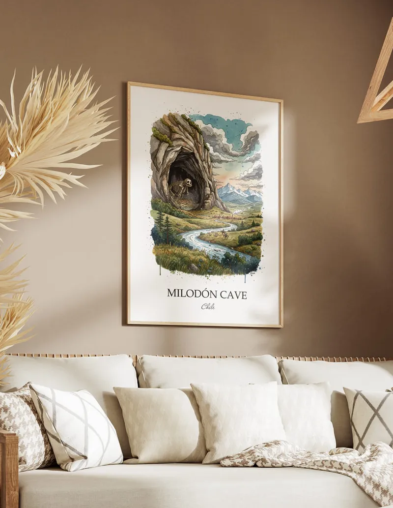 Chile Milodón Cave Poster - Image 3