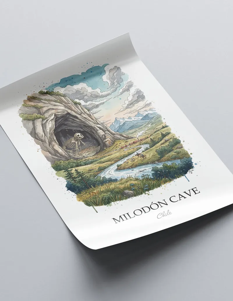 Chile Milodón Cave Poster - Image 2