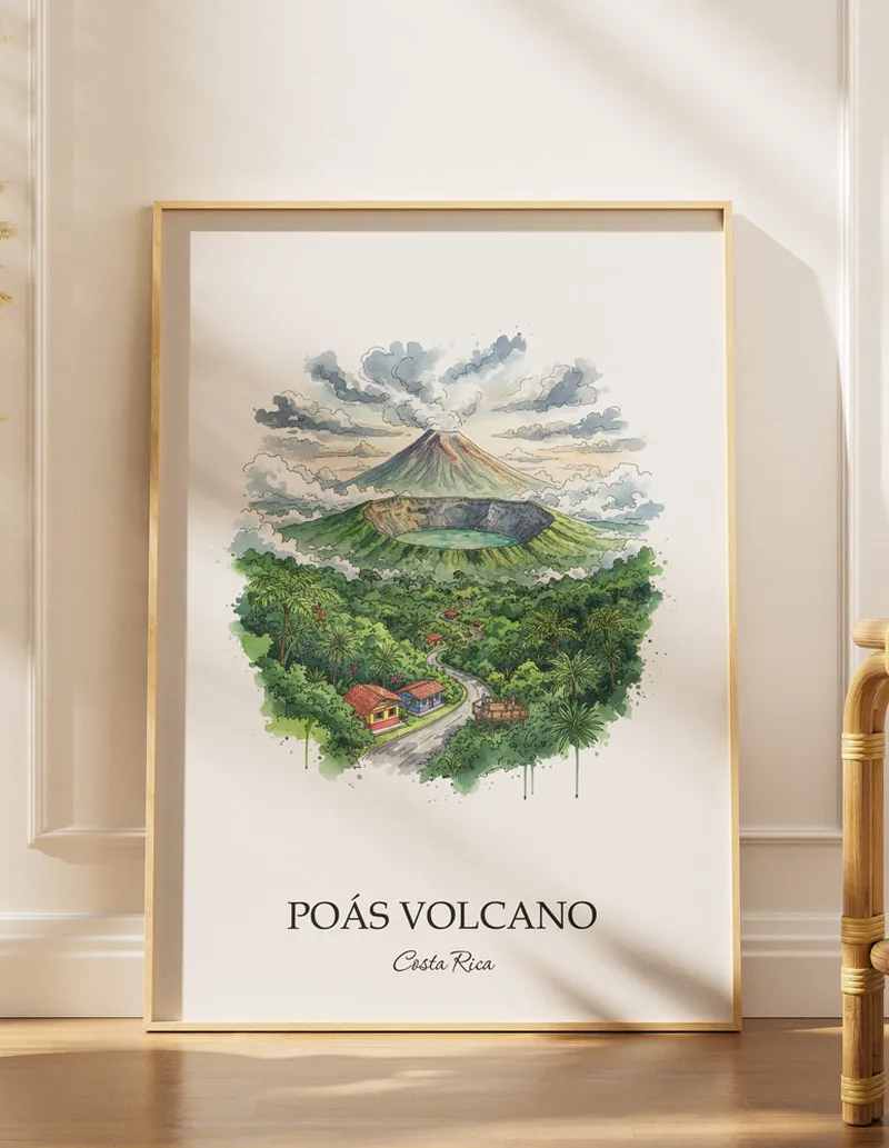 Costa Rica Poás Volcano Poster