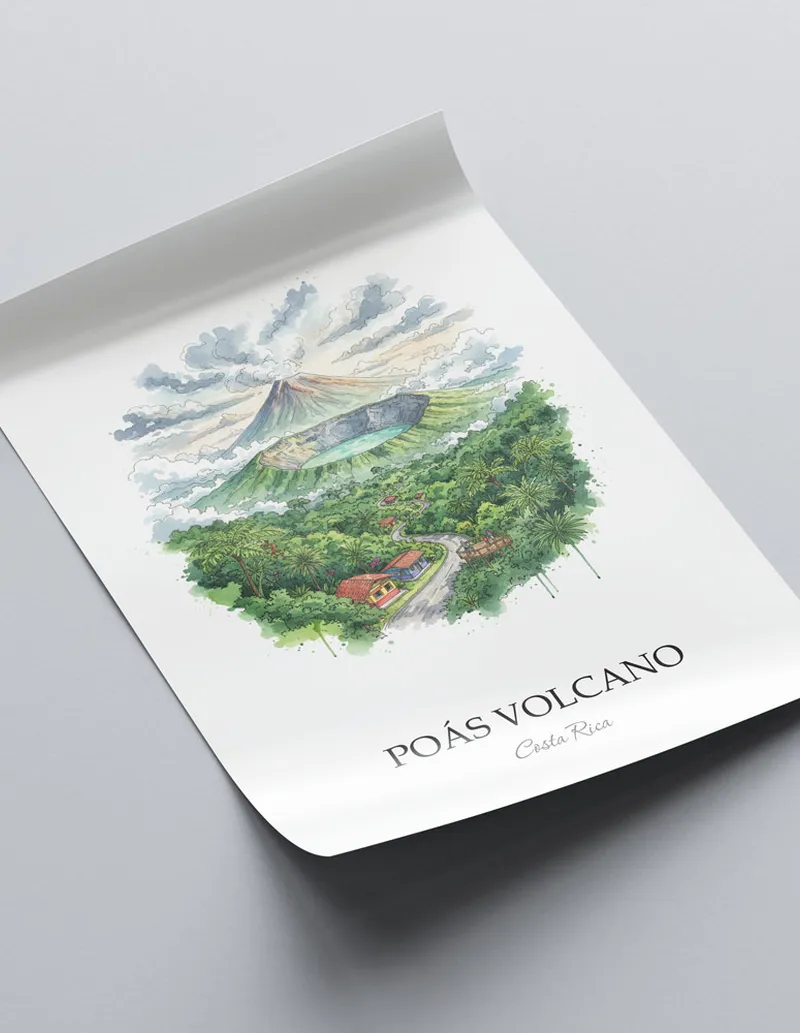 Costa Rica Poás Volcano Poster - Image 2