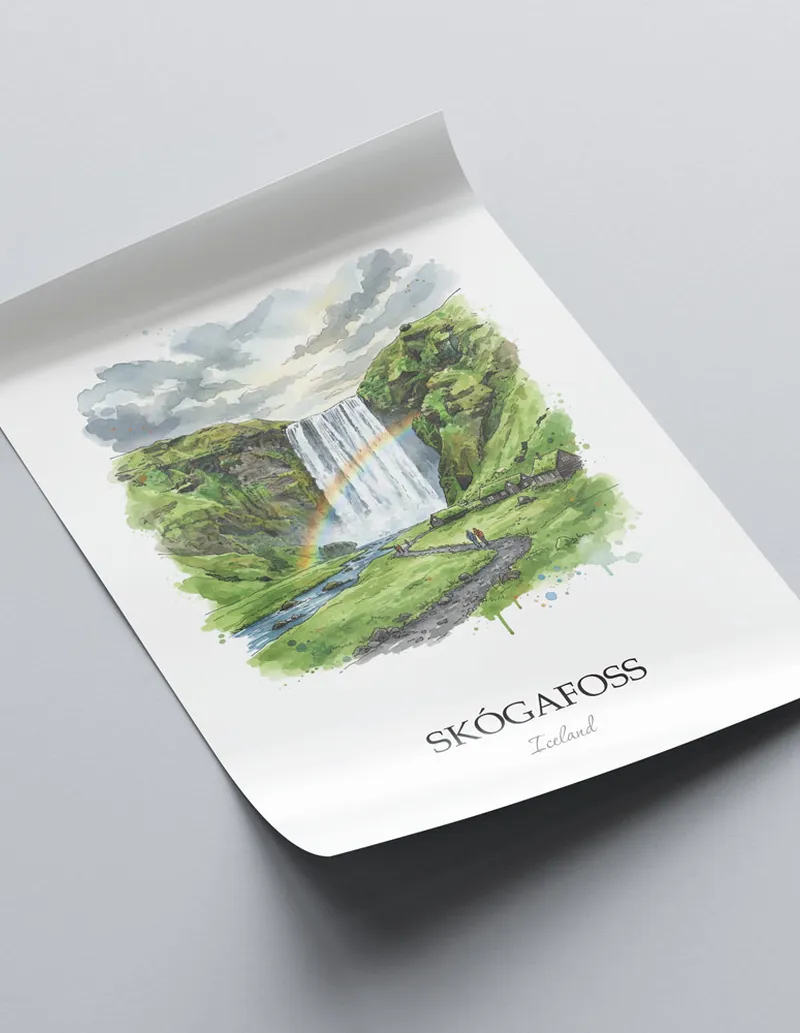Iceland Skógafoss Poster - Image 2