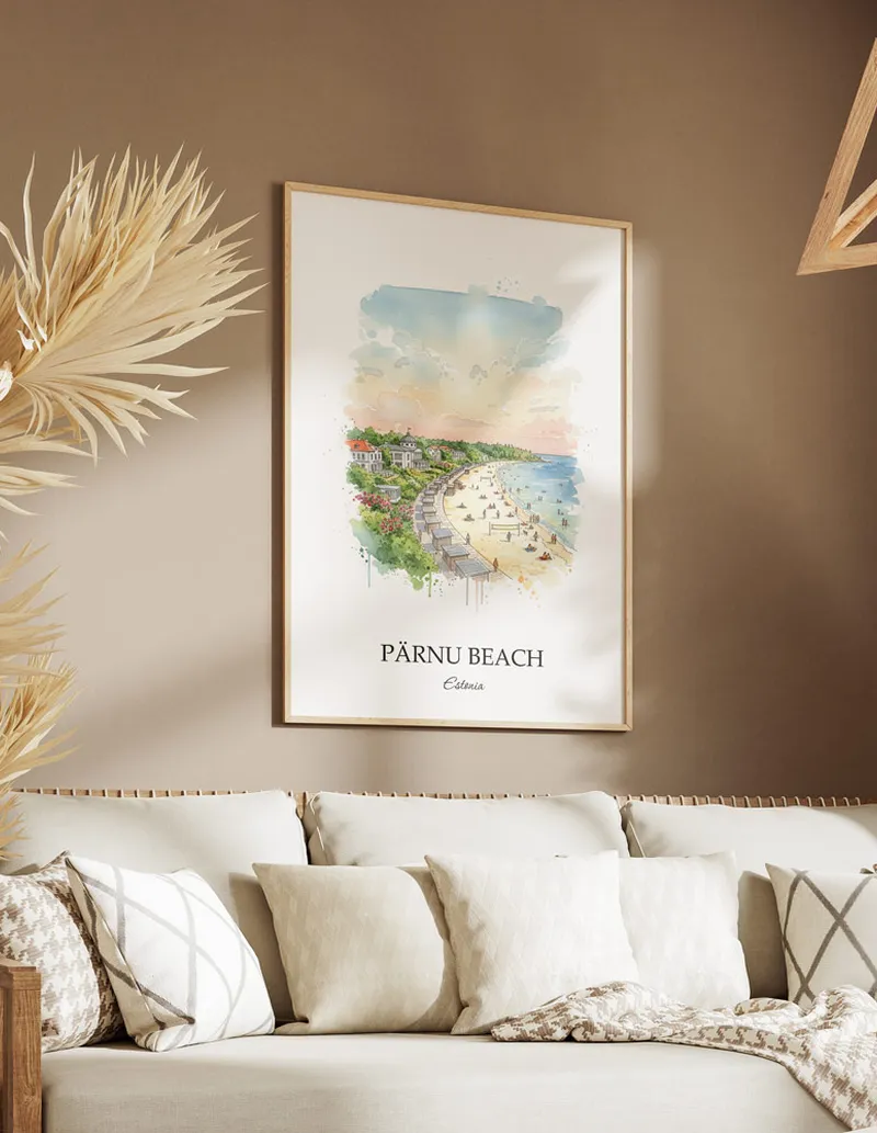 Estonia Pärnu Beach Poster - Image 3