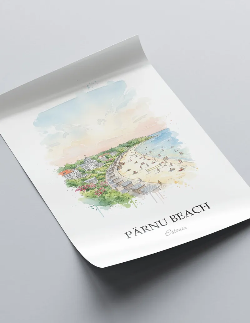 Estonia Pärnu Beach Poster - Image 2